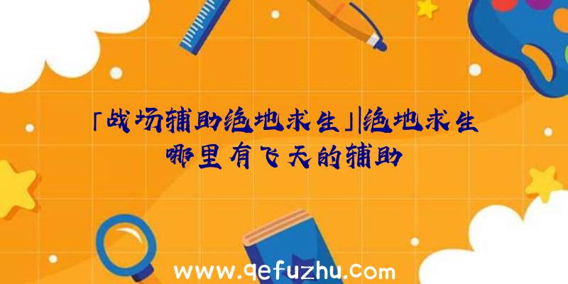 「战场辅助绝地求生」|绝地求生哪里有飞天的辅助